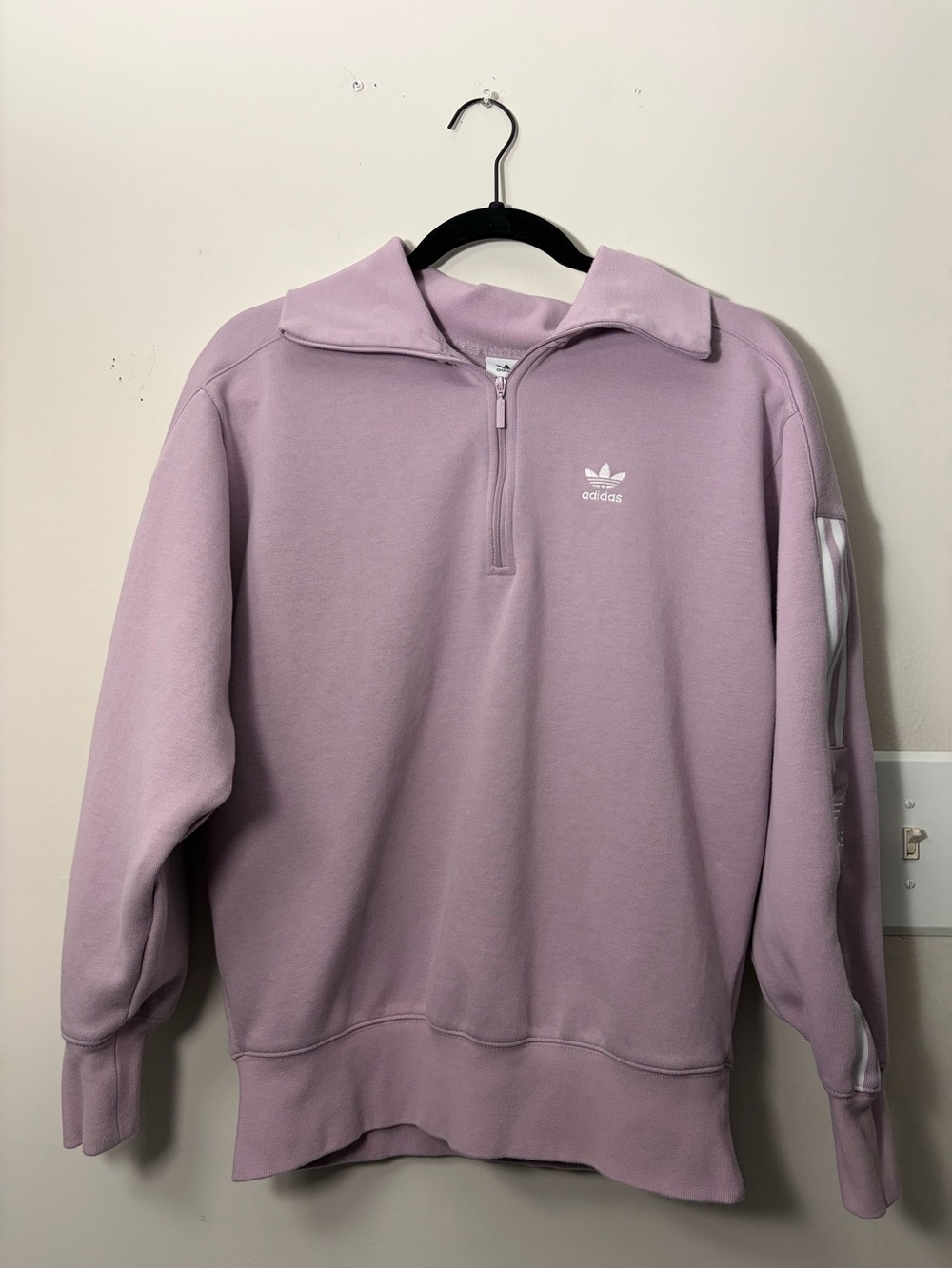 Adidas Lavender Purple Half Zip Small